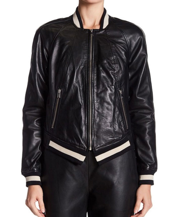 Willa Fitzgerald Dare Me Black Leather Jacket
