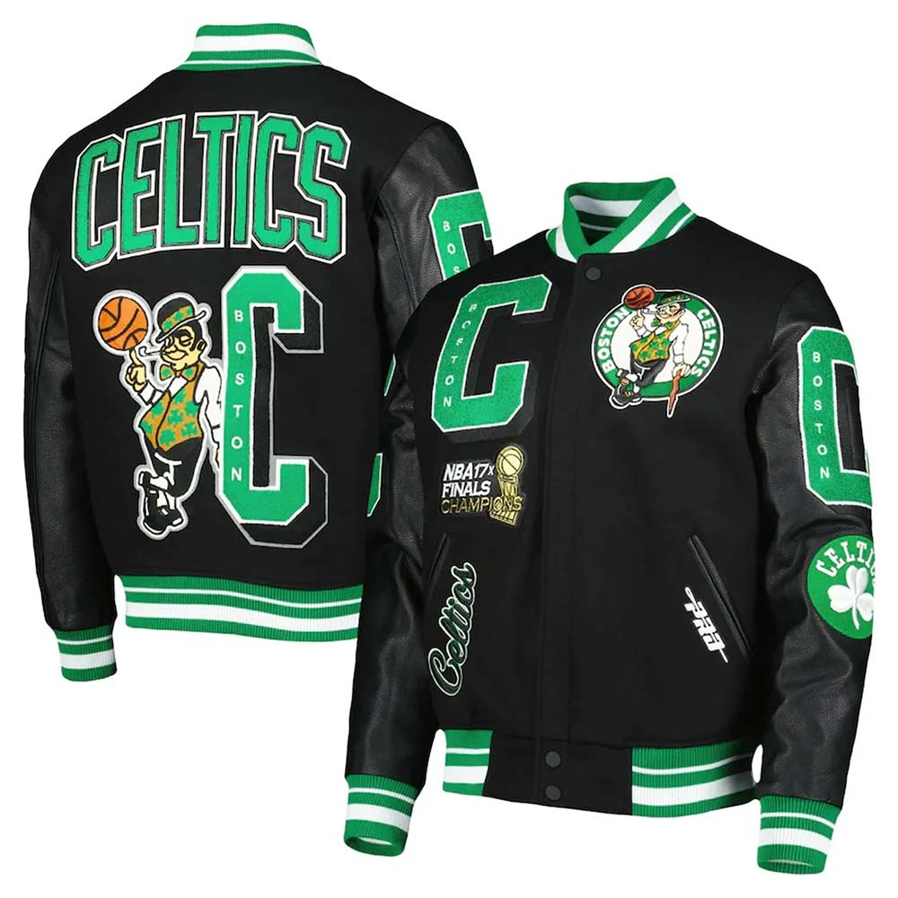 Boston Celtics Mash Up Finals Varsity Jacket Boston Celtics Mash Up Finals Varsity Jacket - Image 4