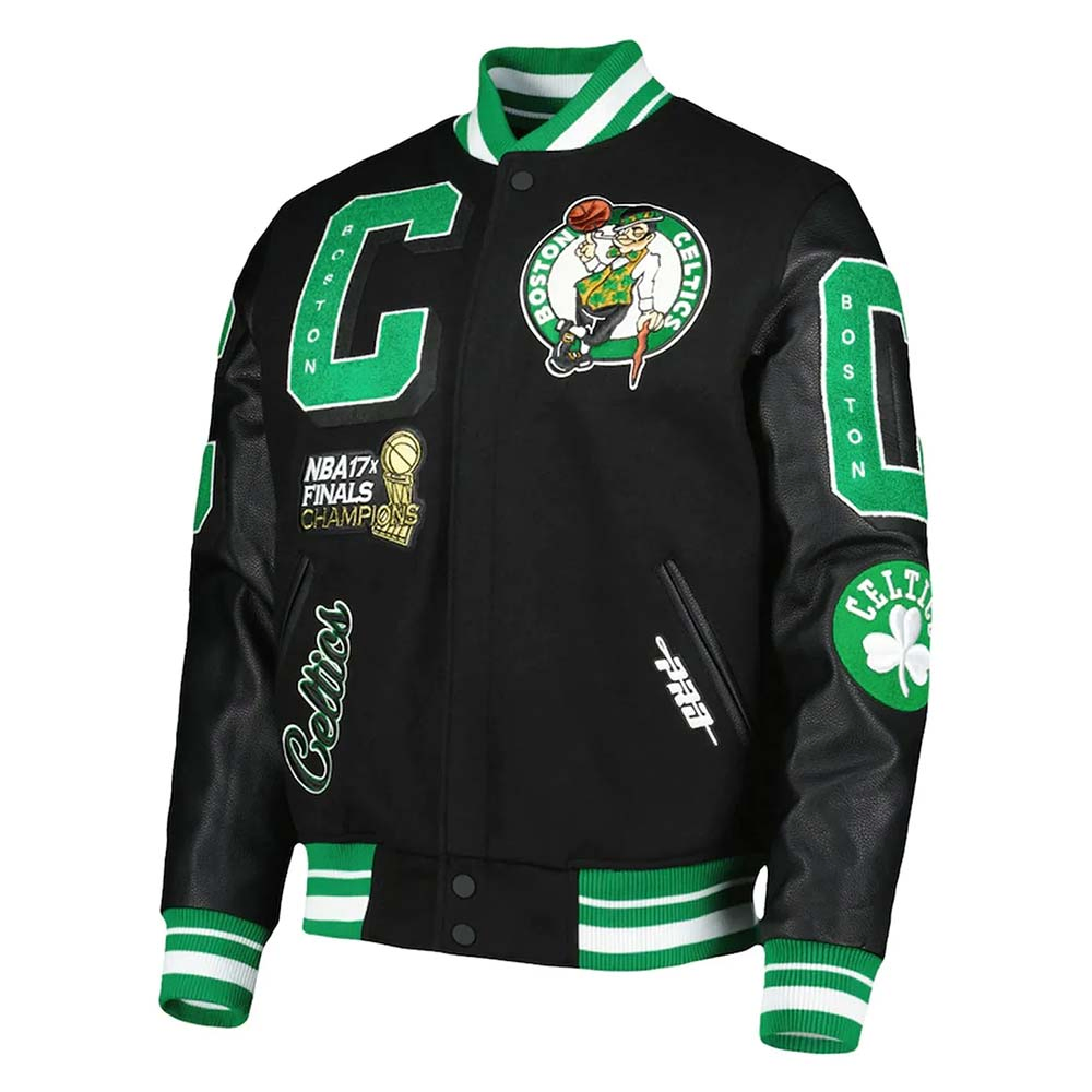 Boston Celtics Mash Up Finals Varsity Jacket Boston Celtics Mash Up Finals Varsity Jacket