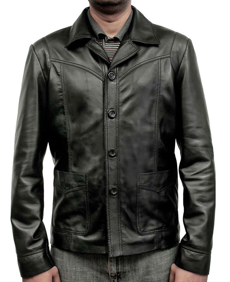 Killing Them Softly Film Brad Pitt Leather Jacket