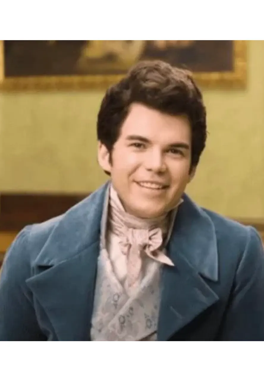 Bridgerton Luke Newton Blue Velvet Coat Bridgerton Luke Newton Blue Velvet Coat - Image 3