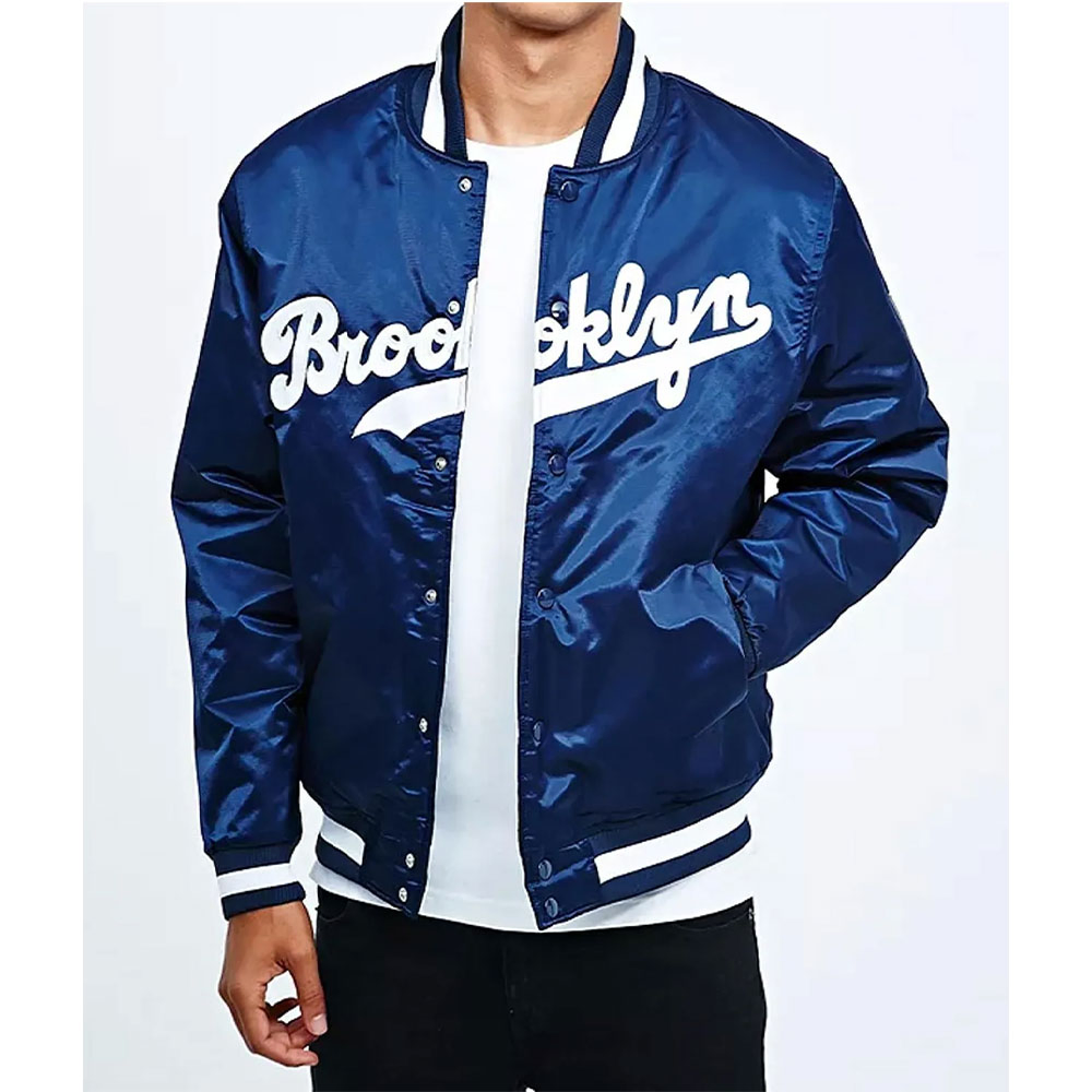 Brooklyn Dodgers Navy Blue Jacket Brooklyn Dodgers Navy Blue Jacket - Image 4