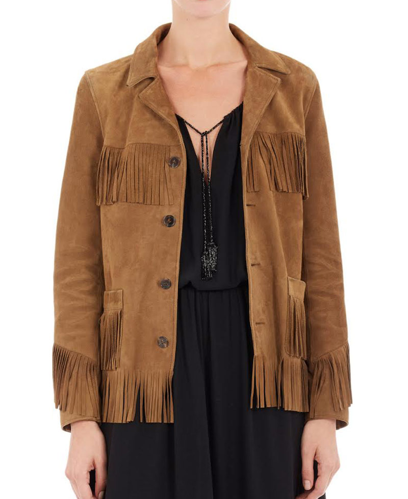 Kate Moss Fringe Suede Leather Jacket