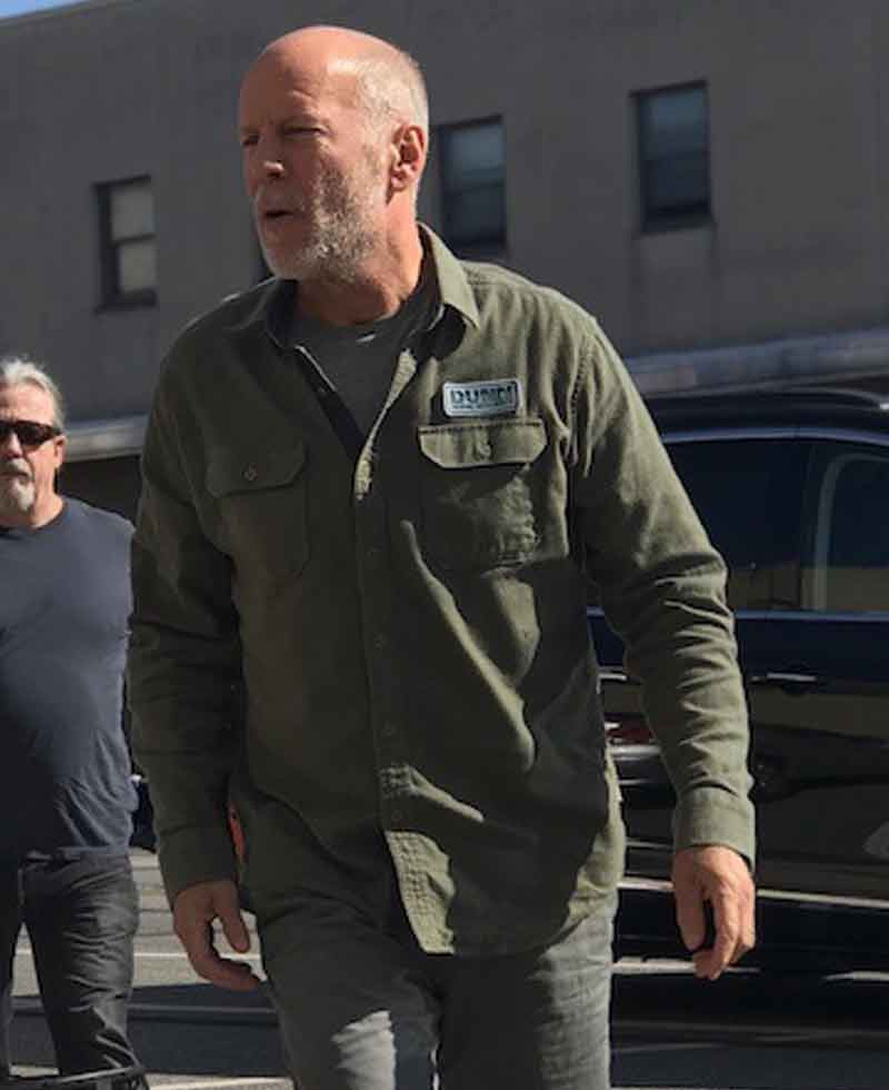 Bruce Willis Glass Green Jacket Bruce Willis Glass Green Jacket