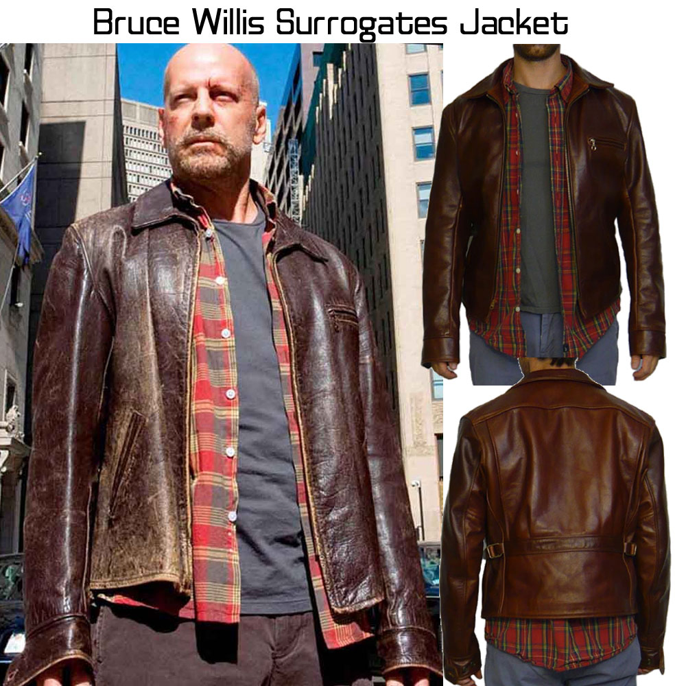 Bruce Willis Surrogates Leather Jacket Bruce Willis Surrogates Leather Jacket - Image 5