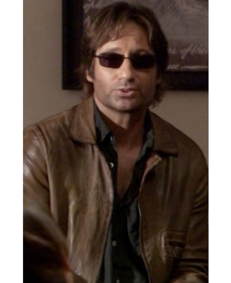 Californication Hank Moody Distressed Brown Leather Jacket Californication Hank Moody Distressed Brown Leather Jacket - Image 3