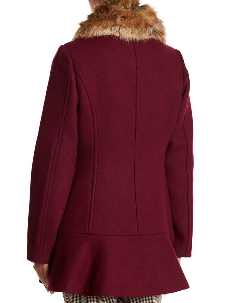 Riverdale S04 Camila Mendes Burgundy Wool Coat Riverdale S04 Camila Mendes Burgundy Wool Coat - Image 3