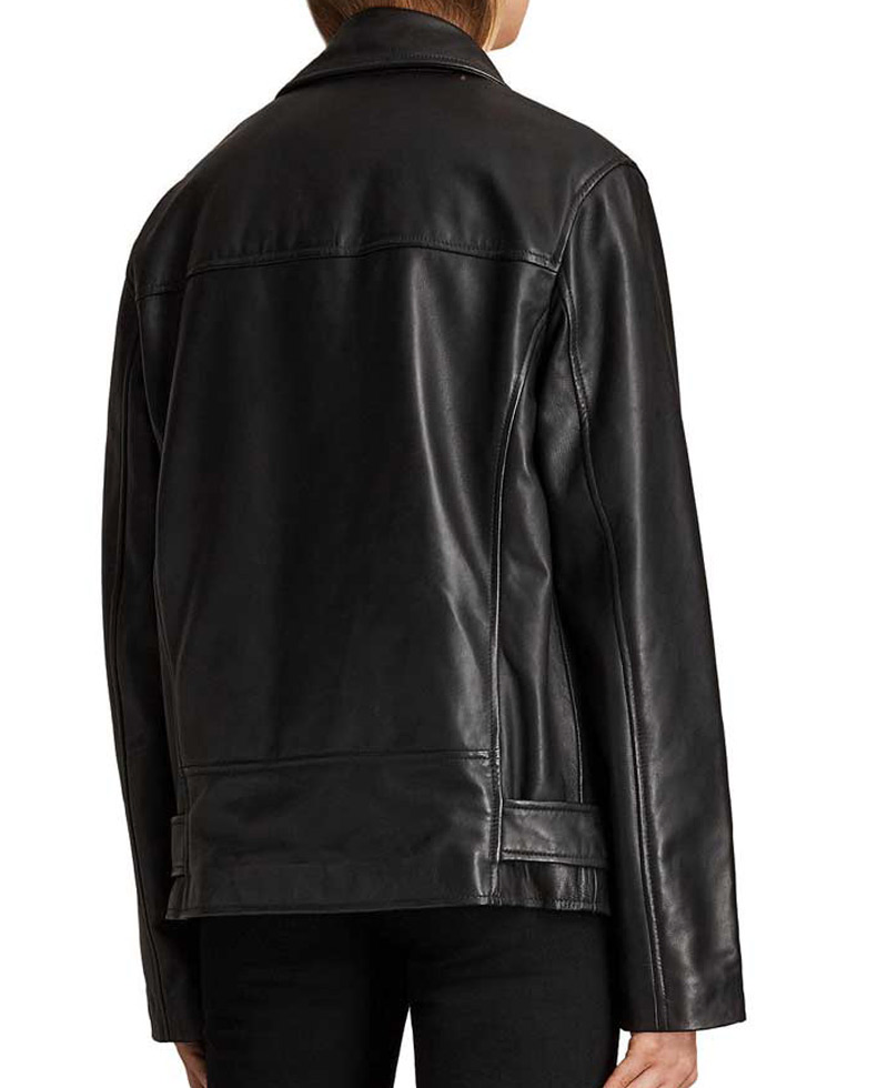 Emily in Paris Camille Razat Black Leather Jacket Emily in Paris Camille Razat Black Leather Jacket - Image 3