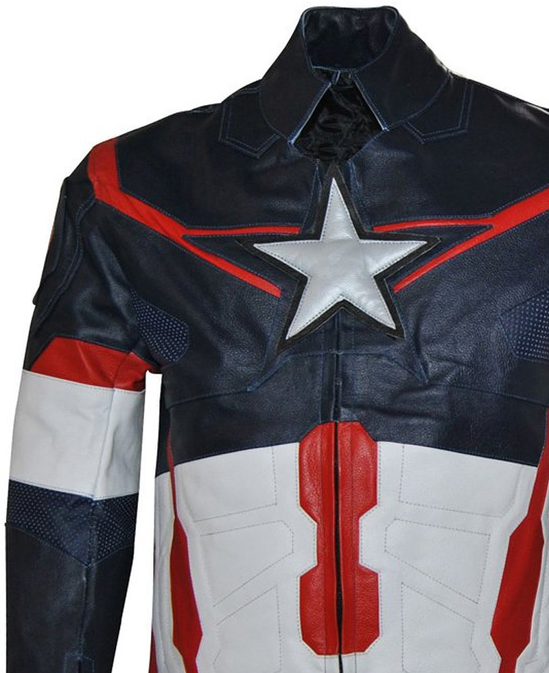 Avengers Age of Ultron Film Captain America Leather Jacket Avengers Age of Ultron Film Captain America Leather Jacket - Image 4