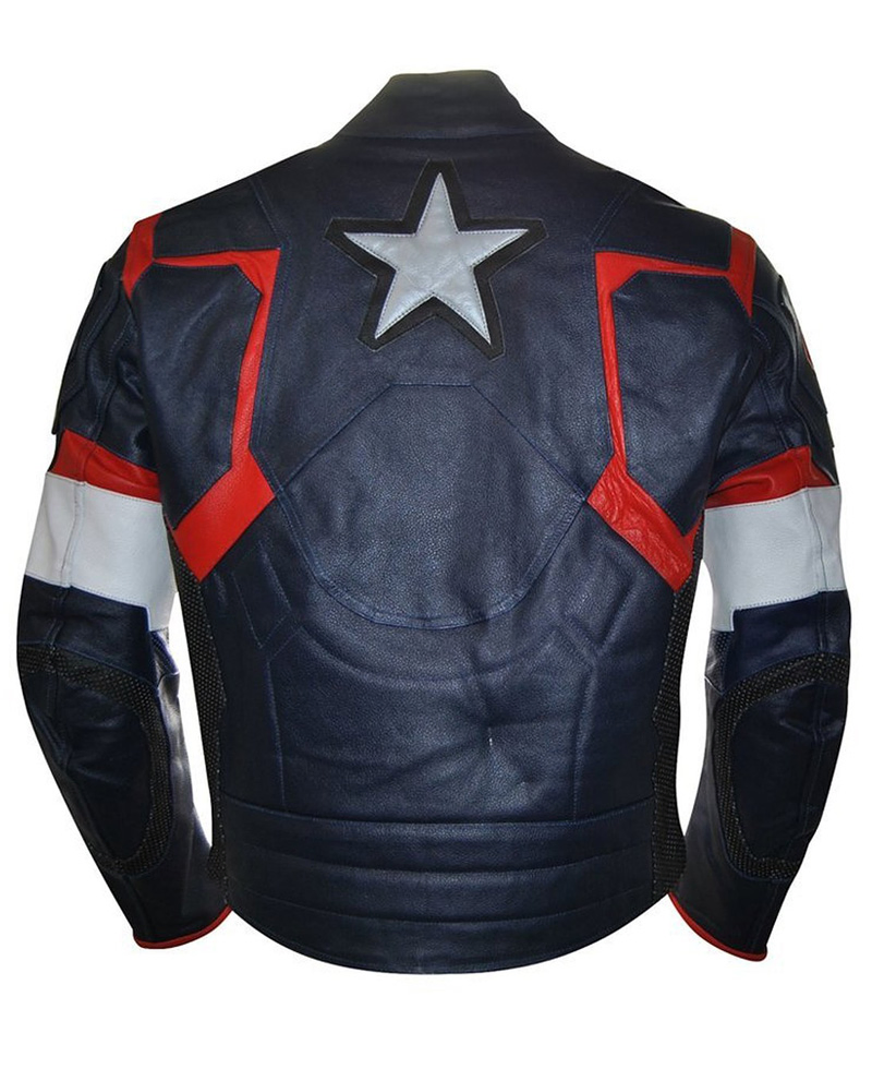 Avengers Age of Ultron Film Captain America Leather Jacket Avengers Age of Ultron Film Captain America Leather Jacket - Image 2