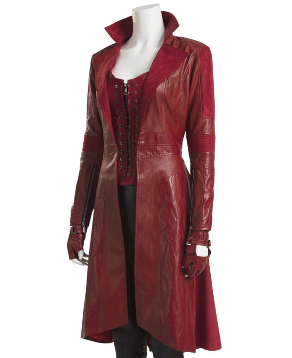 Elizabeth Olsen Red Trench Coat