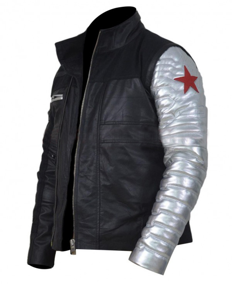 Captain America Civil War Film Winter Soldier Jacket Captain America Civil War Film Winter Soldier Jacket - Image 3