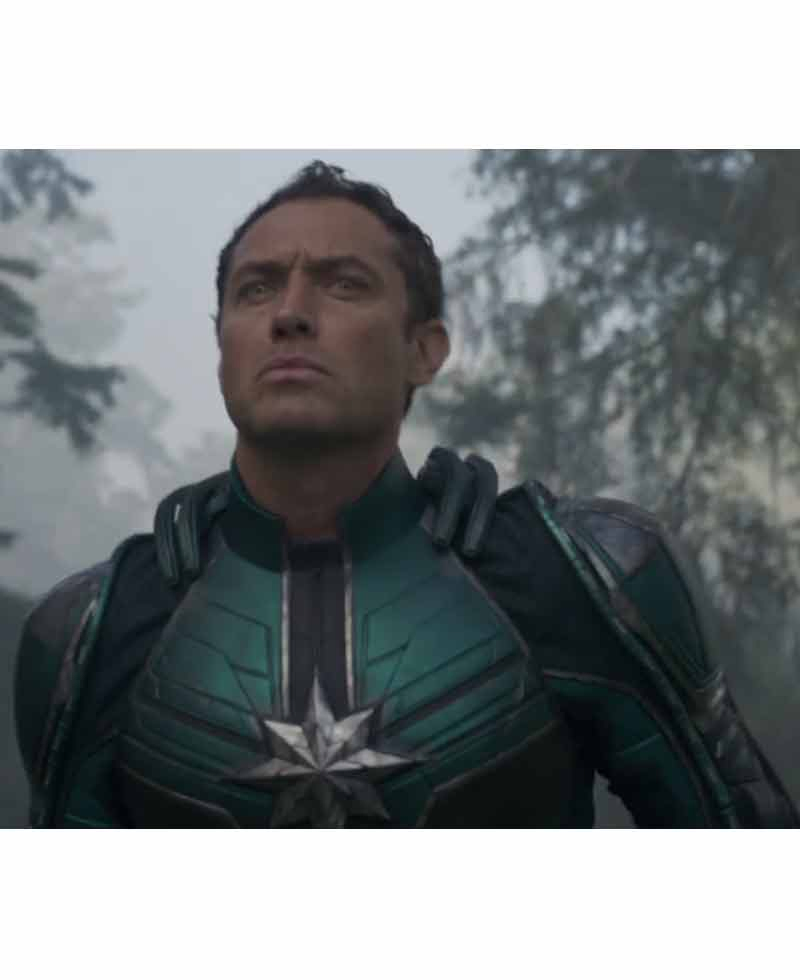 Captain Marvel Jude Law Leather Jacket Captain Marvel Jude Law Leather Jacket - Image 2