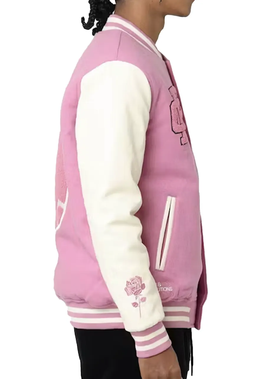 Carre Peace Pink Varsity Jacket Carre Peace Pink Varsity Jacket - Image 3