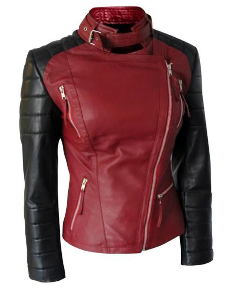 Catherine Chandler Beauty and The Beast Red Leather Jacket