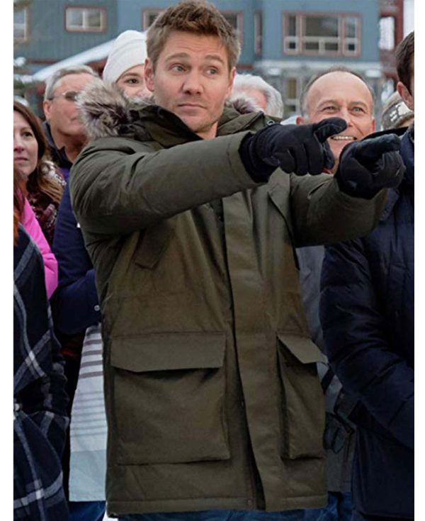 Chad Michael Murray Love In Winterland Green Coat