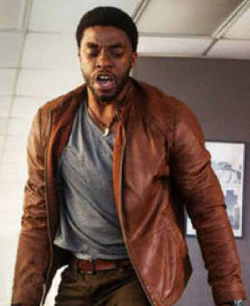 Chadwick Boseman Message From The King Brown Leather Jacket Chadwick Boseman Message From The King Brown Leather Jacket - Image 2