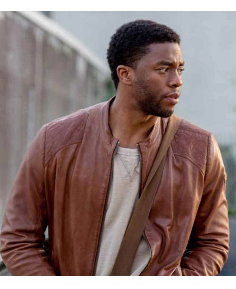 Chadwick Boseman Message From The King Brown Leather Jacket Chadwick Boseman Message From The King Brown Leather Jacket