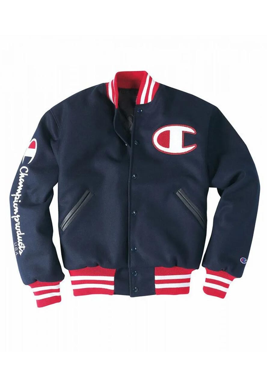 Champion Exclusive Life Blue Varsity Jacket Champion Exclusive Life Blue Varsity Jacket - Image 4