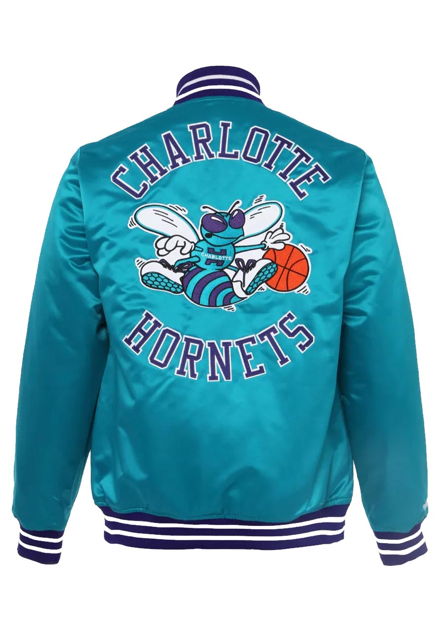 Charlotte Hornets Bomber Jacket Charlotte Hornets Bomber Jacket - Image 4