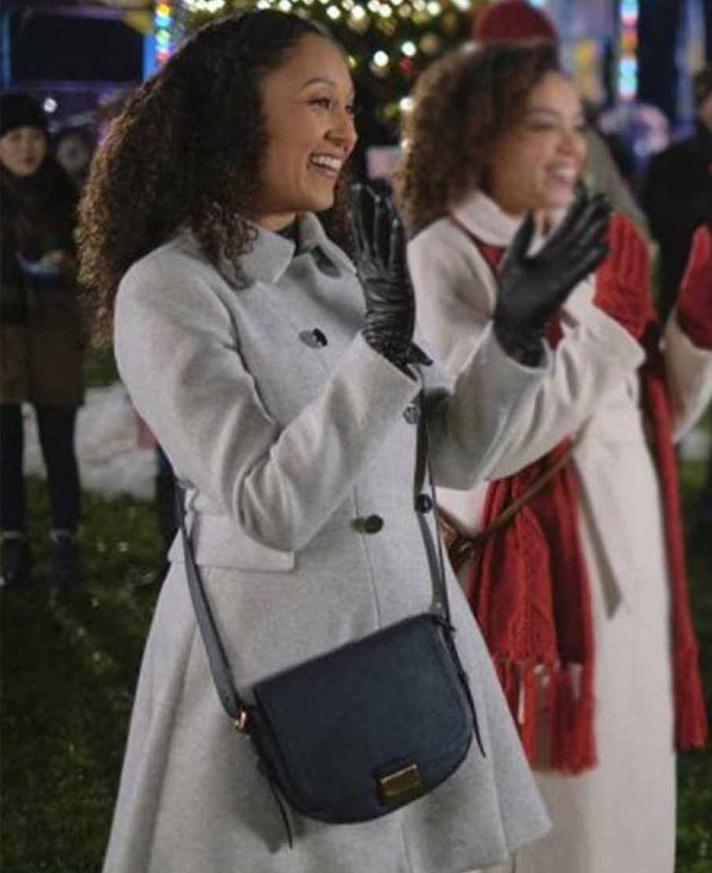 Christmas Comes Twice Tamera Mowry Housley Grey Coat Christmas Comes Twice Tamera Mowry Housley Grey Coat - Image 2
