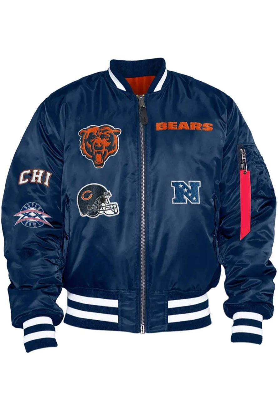 Chicago Bears MA-1 Bomber Jacket Chicago Bears MA-1 Bomber Jacket