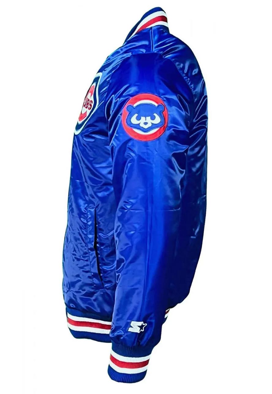 Chicago Cubs Blue Satin Jacket Chicago Cubs Blue Satin Jacket - Image 2