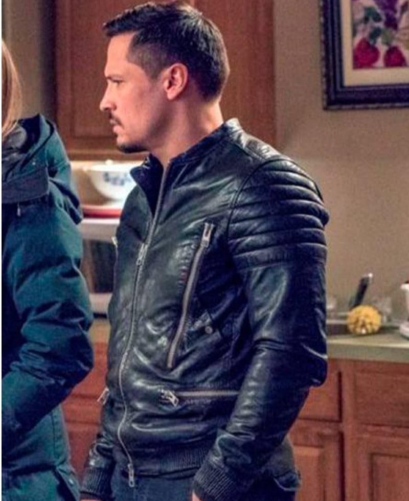 Chicago PD Nick Wechsler Motorcycle Leather Jacket Chicago PD Nick Wechsler Motorcycle Leather Jacket - Image 3