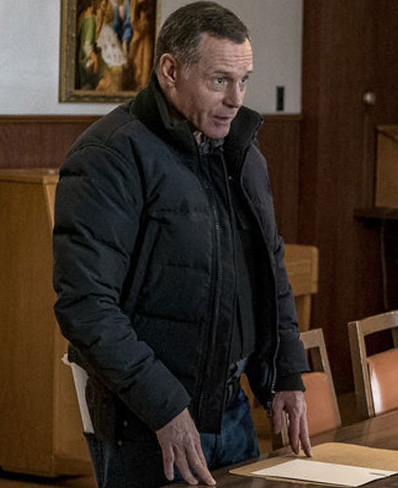 Chicago PD S07 Jason Beghe Black Jacket Chicago PD S07 Jason Beghe Black Jacket - Image 2