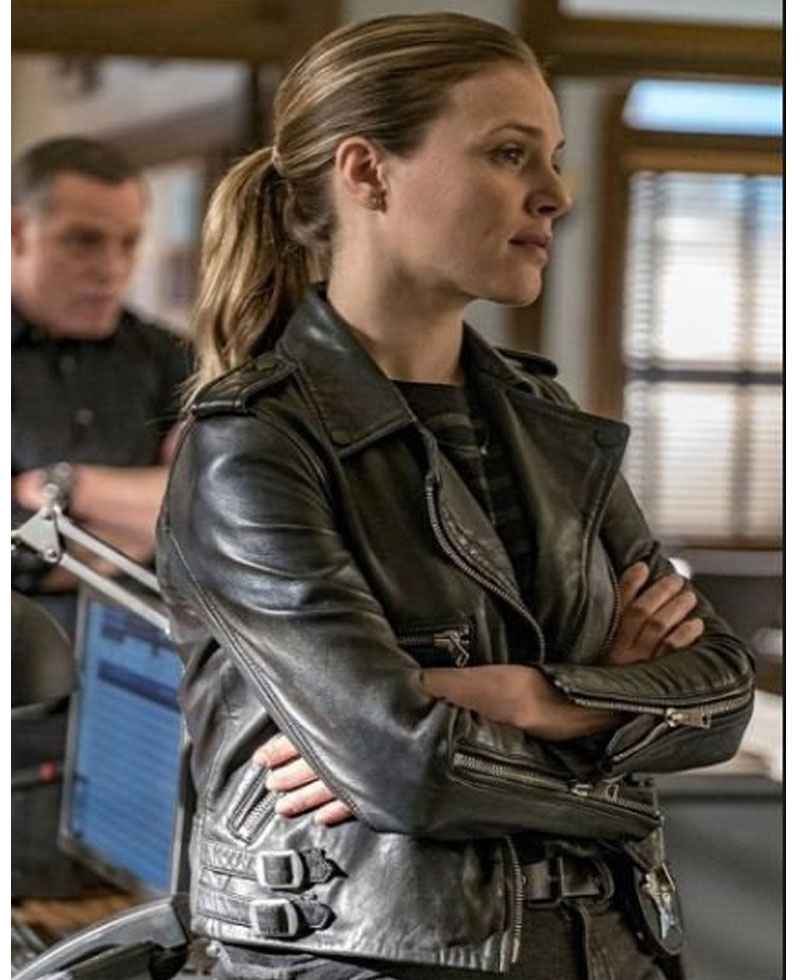 Chicago P.D. Tracy Spiridakos Motorcycle Leather Jacket Chicago P.D. Tracy Spiridakos Motorcycle Leather Jacket