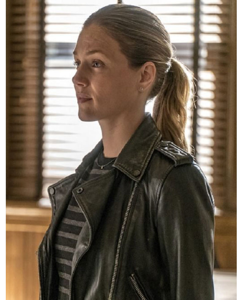 Chicago P.D. Tracy Spiridakos Motorcycle Leather Jacket Chicago P.D. Tracy Spiridakos Motorcycle Leather Jacket - Image 2