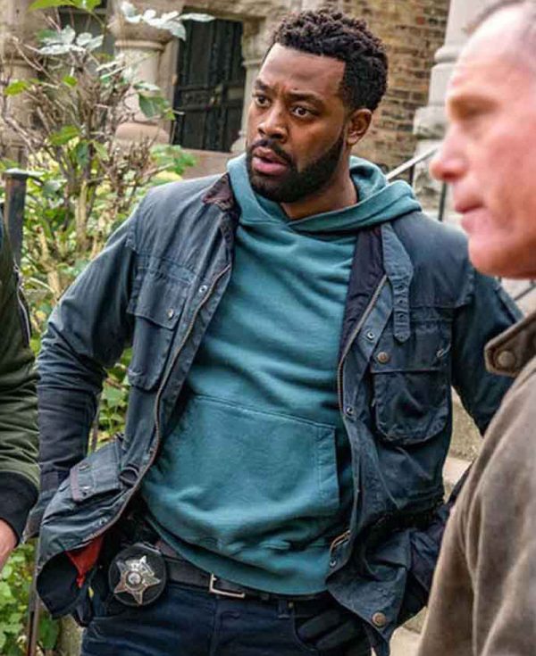 Chicago PD Laroyce Hawkins Biker Blue Jacket