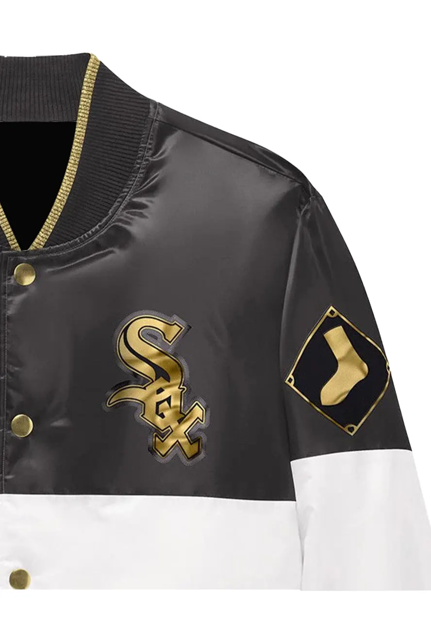 Chicago White Sox Satin Varsity Jacket Chicago White Sox Satin Varsity Jacket - Image 4