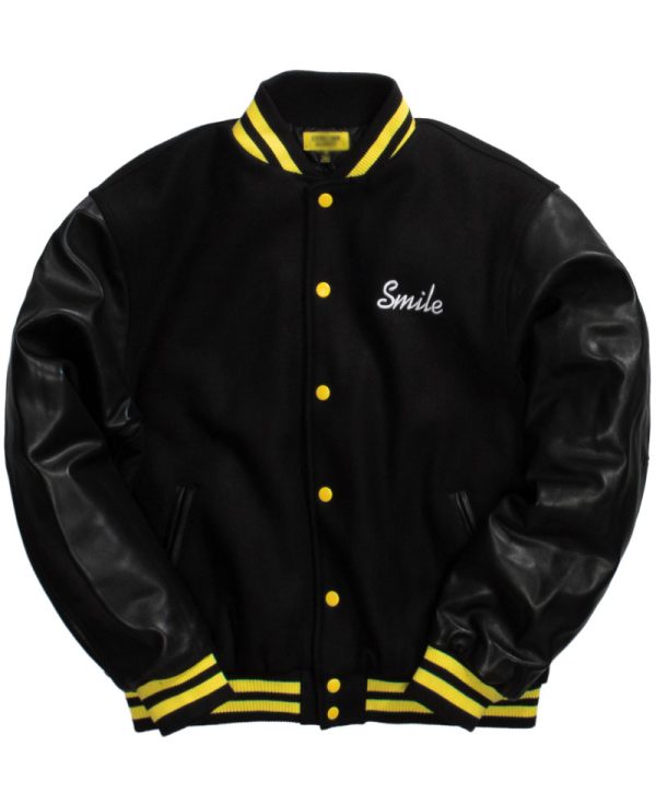Chinatown Market Smile Black Varsity Jacket