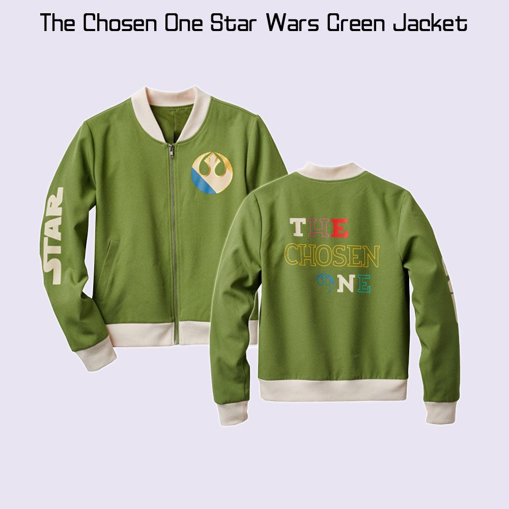 The Chosen One Star Wars Green Jacket The Chosen One Star Wars Green Jacket - Image 3