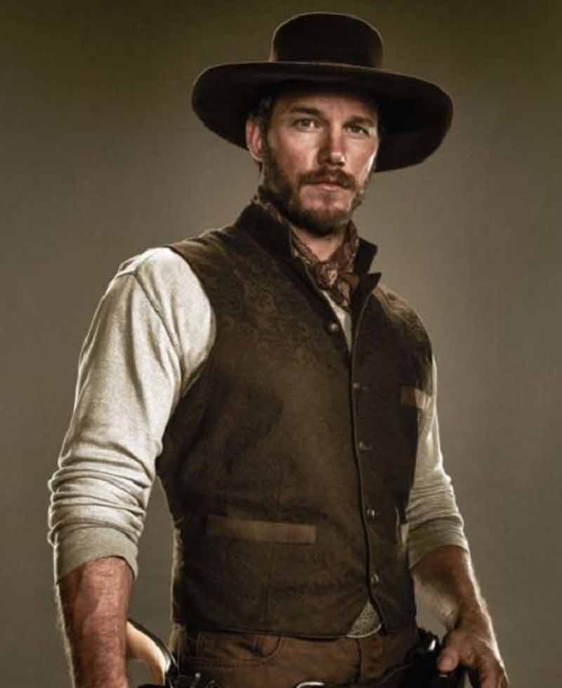 Chris Pratt The Magnificent Seven Brown Vest Chris Pratt The Magnificent Seven Brown Vest - Image 2