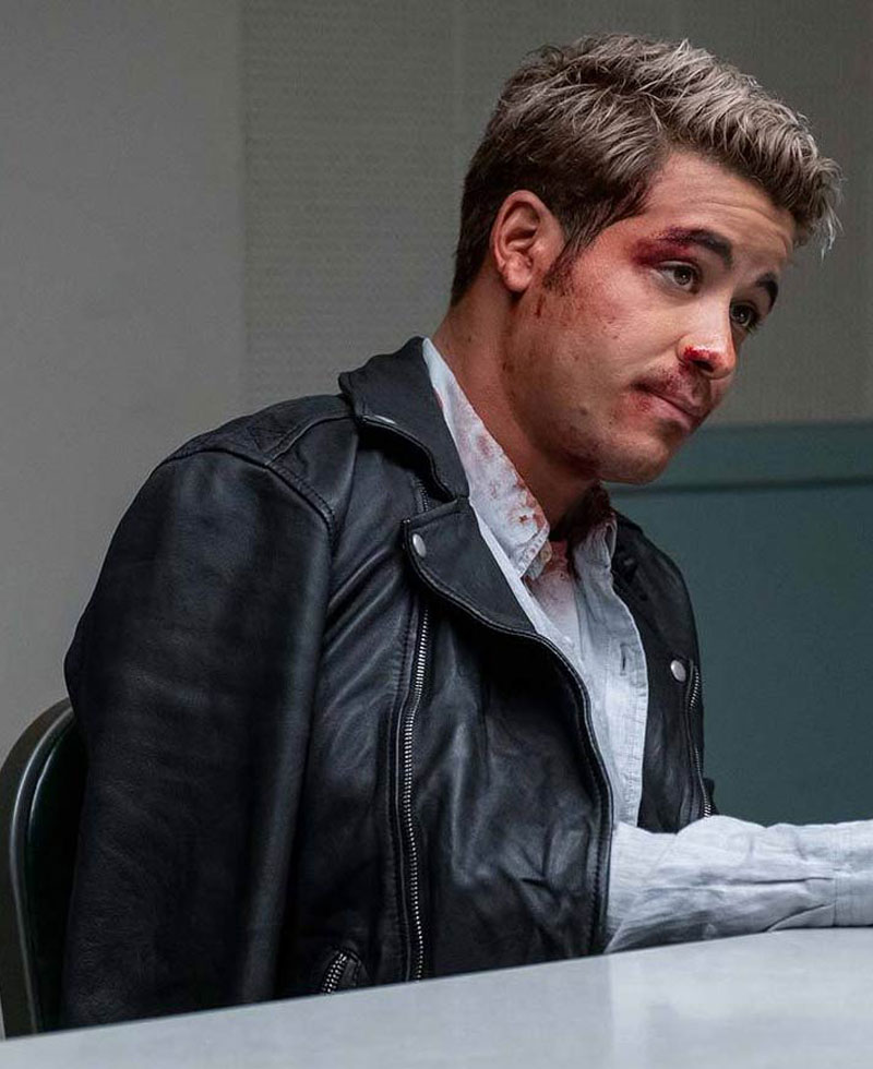 13 Reasons Why S04 Christian Navarro Biker Leather Jacket 13 Reasons Why S04 Christian Navarro Biker Leather Jacket - Image 2