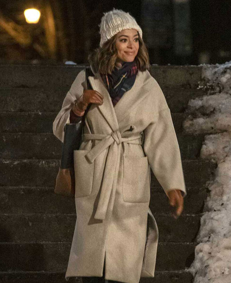 Amber Stevens West Christmas Unwrapped Grey Coat Amber Stevens West Christmas Unwrapped Grey Coat - Image 2