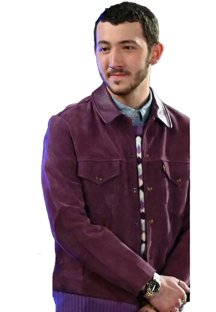 Claim to Fame Frankie Jonas Purple Suede Jacket Claim to Fame Frankie Jonas Purple Suede Jacket - Image 2