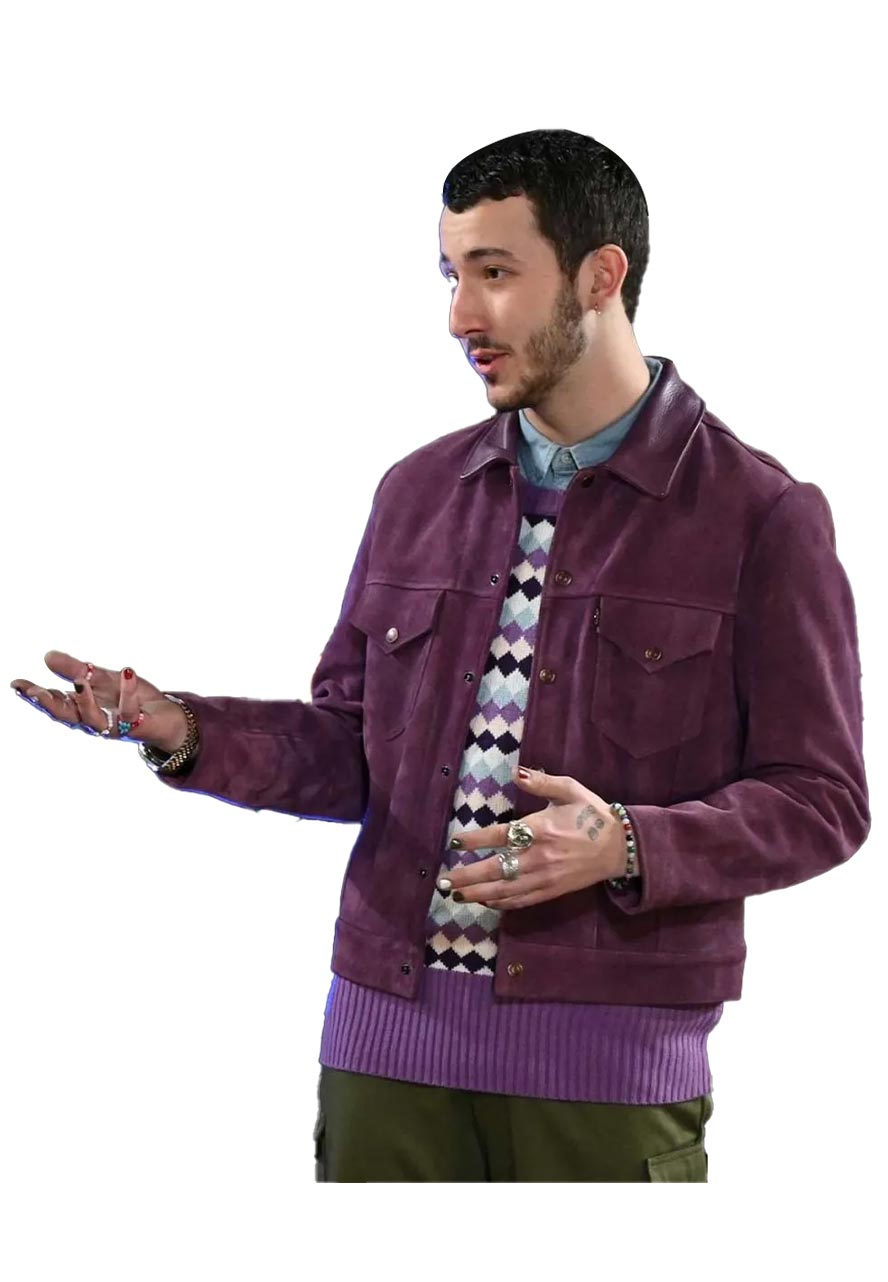 Claim to Fame Frankie Jonas Purple Suede Jacket Claim to Fame Frankie Jonas Purple Suede Jacket - Image 3