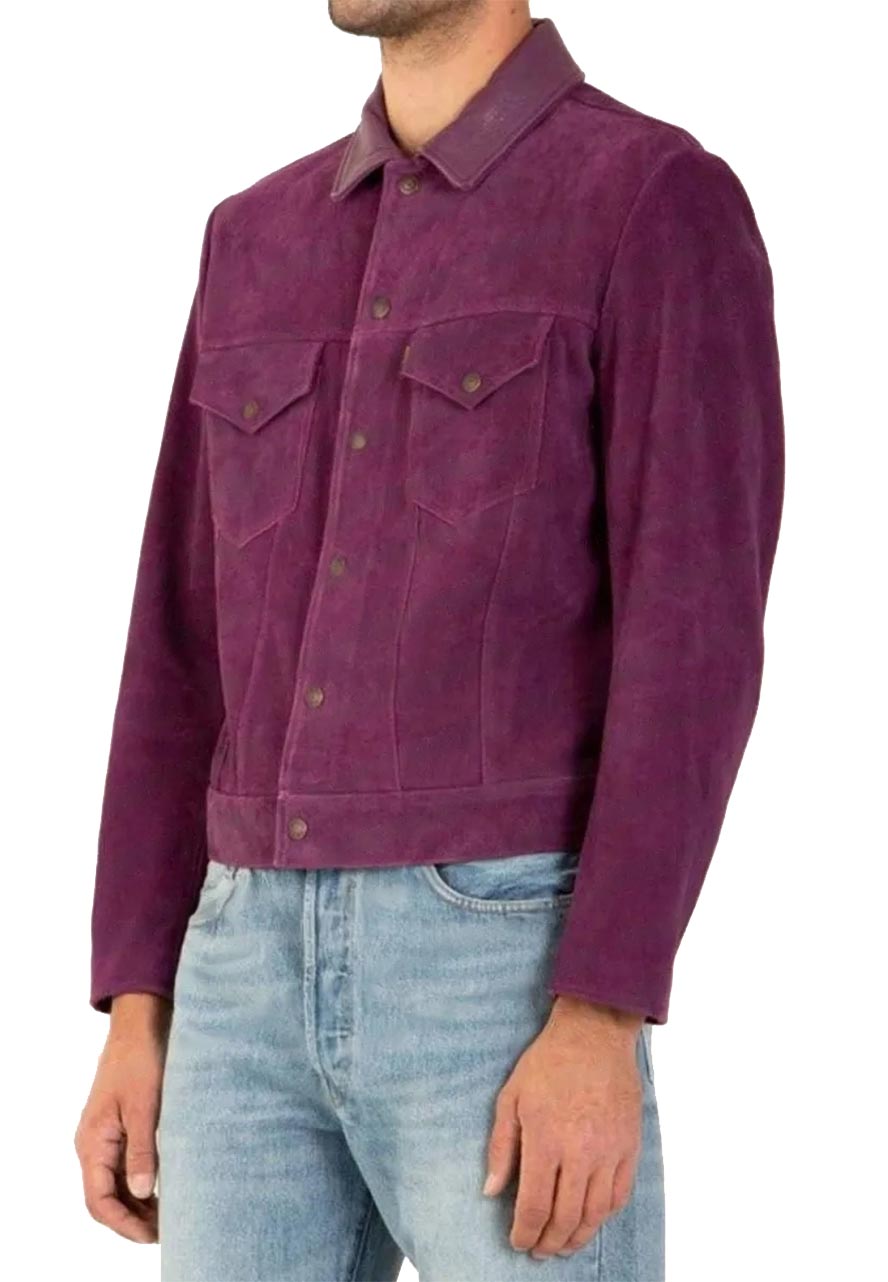 Claim to Fame Frankie Jonas Purple Suede Jacket Claim to Fame Frankie Jonas Purple Suede Jacket - Image 5