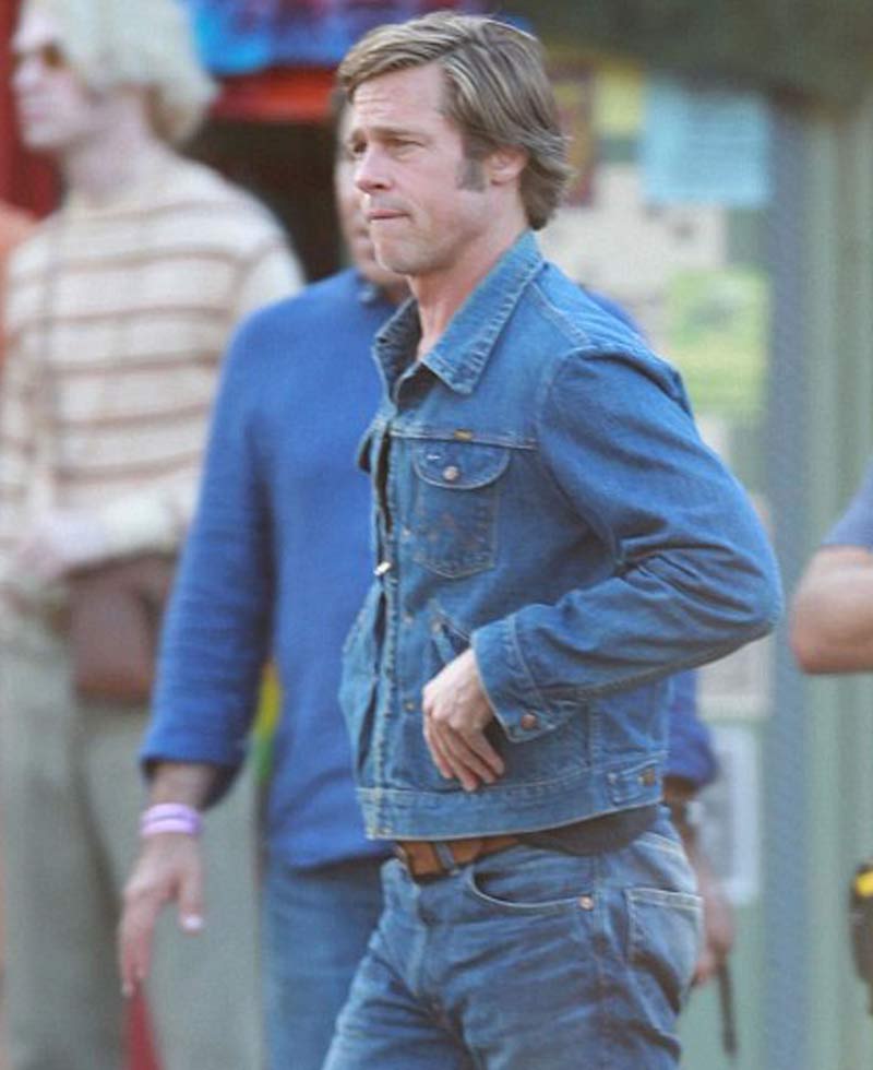 Once Upon a Time in Hollywood Brad Pitt Jean Jacket Once Upon a Time in Hollywood Brad Pitt Jean Jacket - Image 4