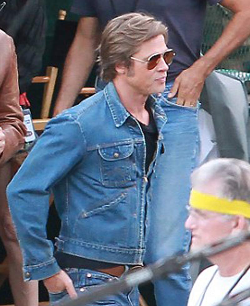 Once Upon a Time in Hollywood Brad Pitt Jean Jacket Once Upon a Time in Hollywood Brad Pitt Jean Jacket - Image 2