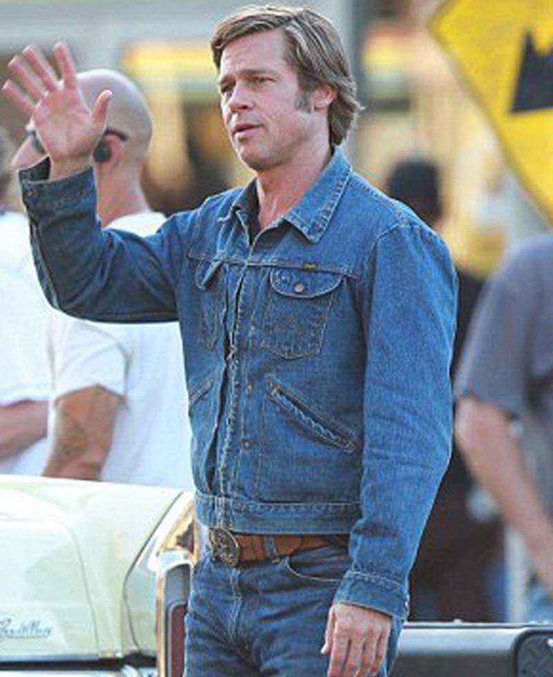 Once Upon a Time in Hollywood Brad Pitt Jean Jacket Once Upon a Time in Hollywood Brad Pitt Jean Jacket - Image 5
