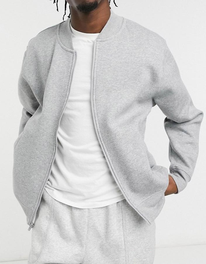 Club Bomber Grey Jacket Club Bomber Grey Jacket