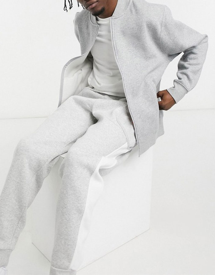 Club Bomber Grey Jacket Club Bomber Grey Jacket - Image 4
