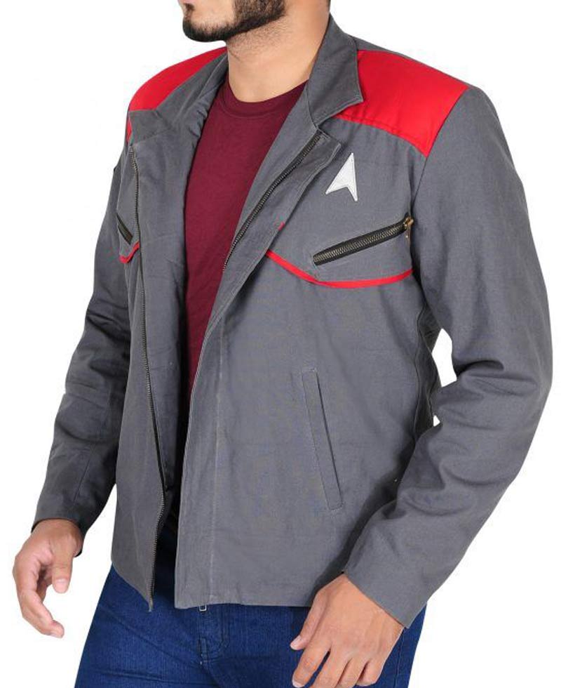 Star Trek Beyond Zachary Quinto Grey Jacket Star Trek Beyond Zachary Quinto Grey Jacket - Image 4