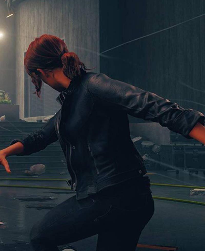 Control Black Leather Jacket Control Black Leather Jacket - Image 6