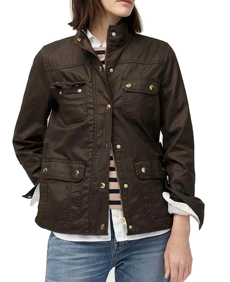Christina Hendricks Good Girls Brown Cotton Jacket