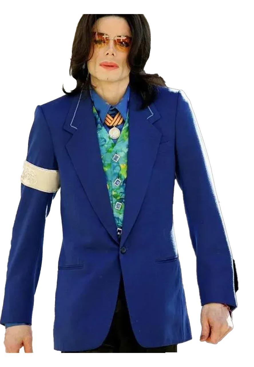 Courtside Michael Jackson Blue Blazer blazer michael jackson